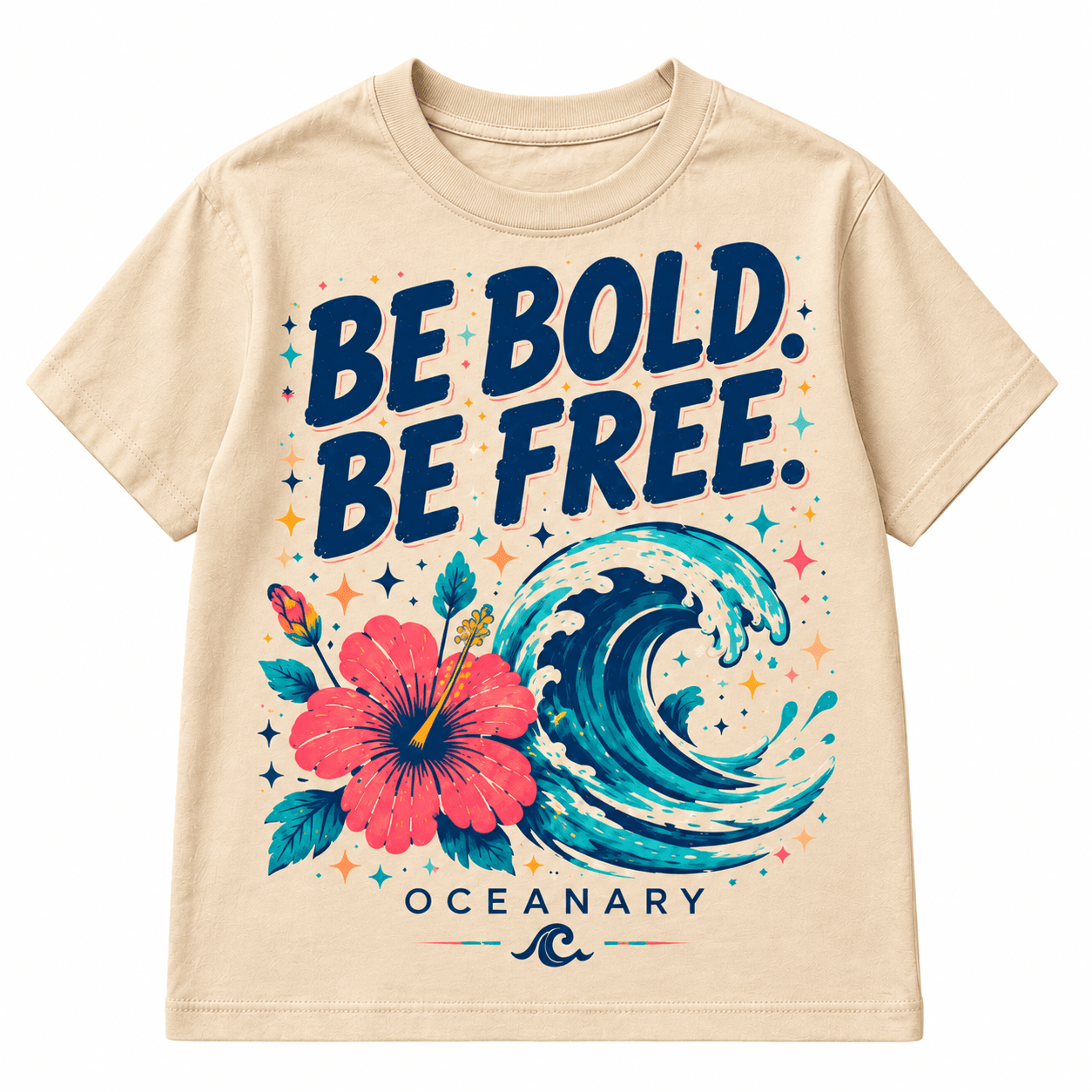 Be Bold Hibiscus Tee - Cream