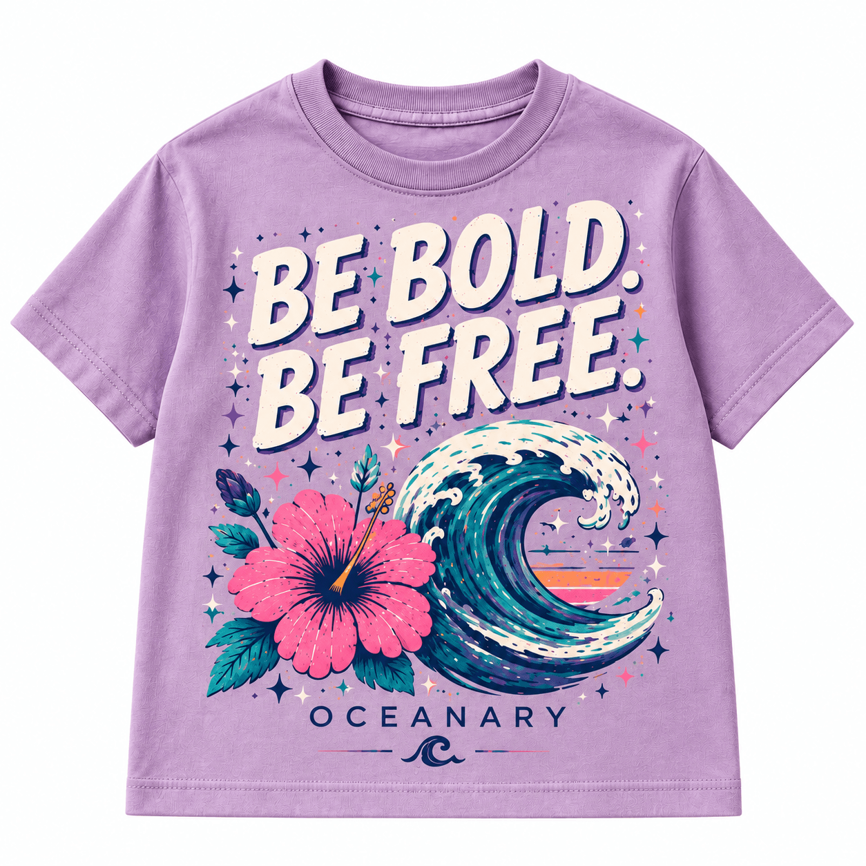 Be Bold Hibiscus Tee - Lavender