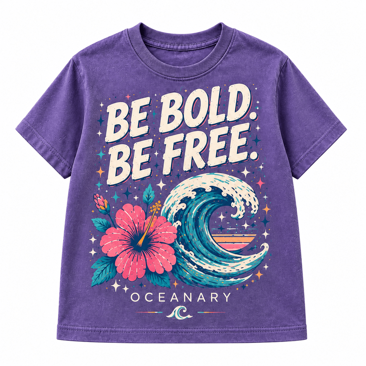 Be Bold Hibiscus Tee - Purple