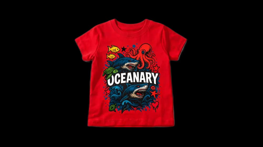 Deep Crew Tee — red view