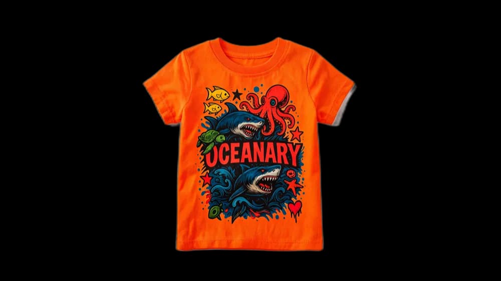 Deep Crew Tee — orange view