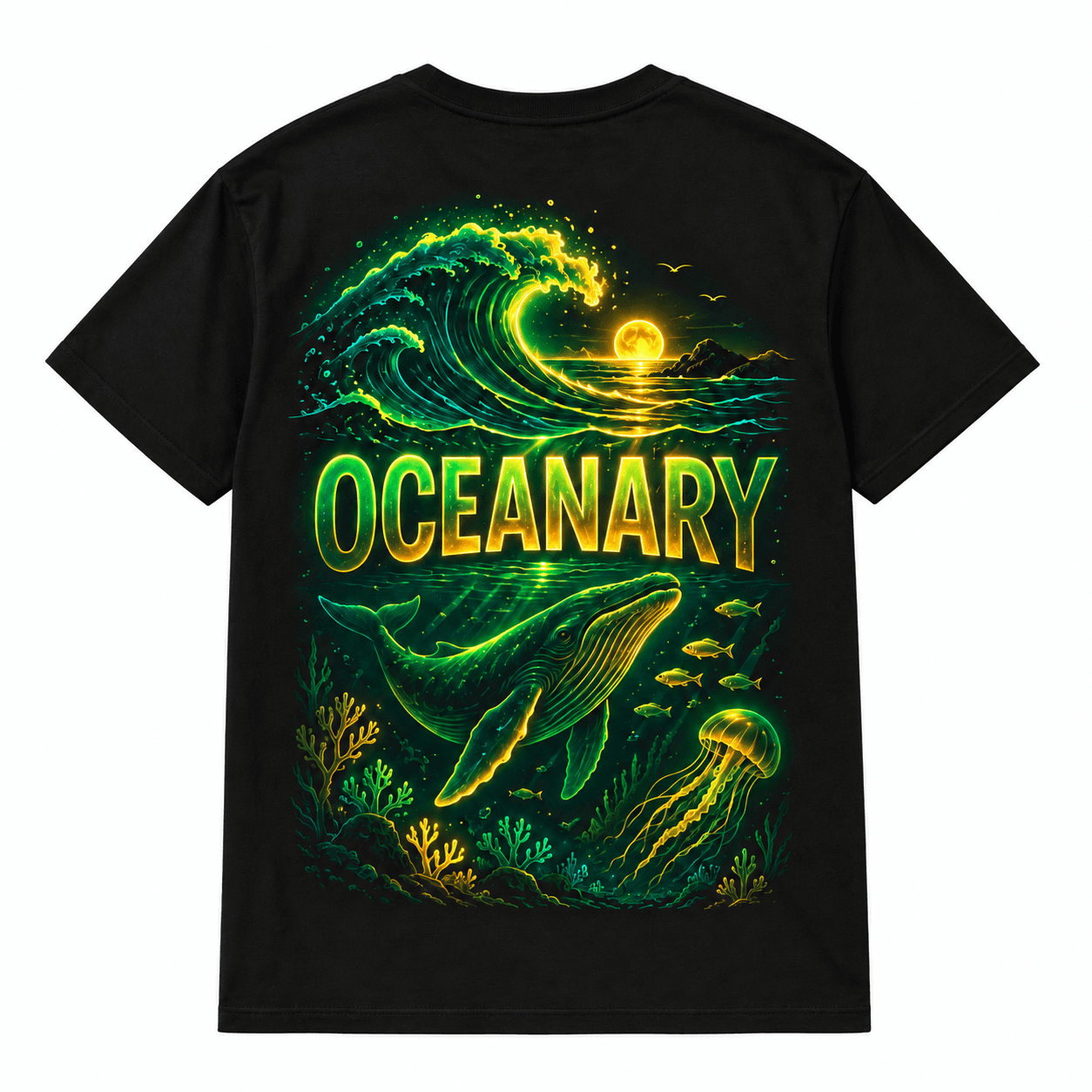 Neon Ocean Tee — back view